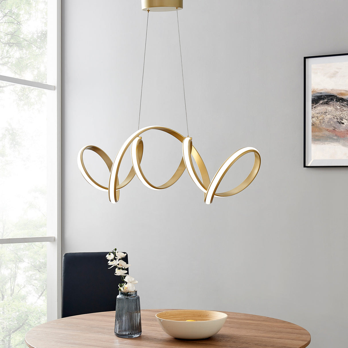 Seville LED Chandelier // Gold  | Finesse -  Home Elegance USA