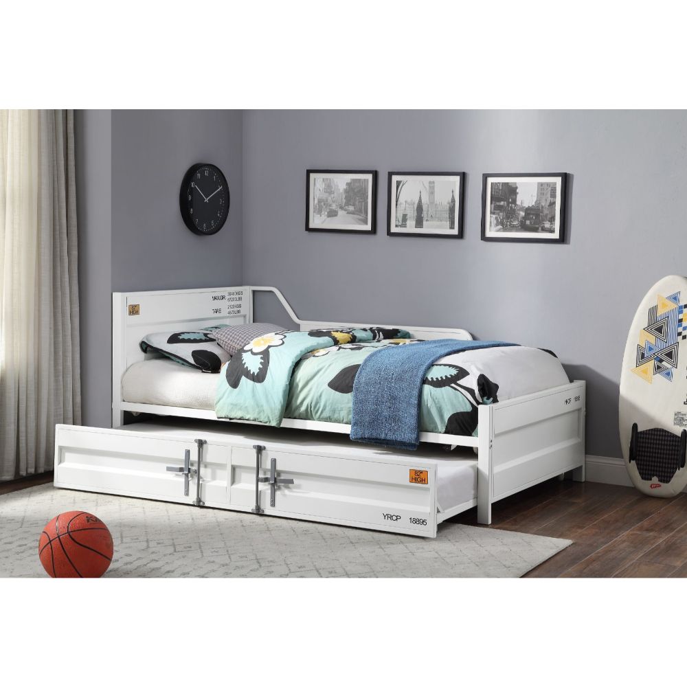 Cargo Daybed W/Trundle (Twin) 39880 White Finish | Acme | Home Elegance USA