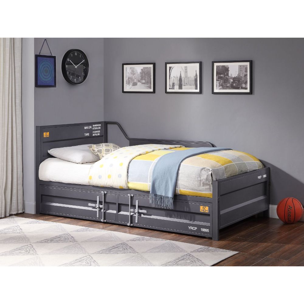 Cargo Daybed W/Trundle (Twin) 39885 Gunmetal Finish | Acme | Home Elegance USA