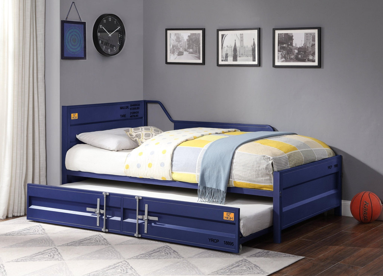 Cargo Daybed W/Trundle (Twin) 39890 Blue | Acme | Home Elegance USA