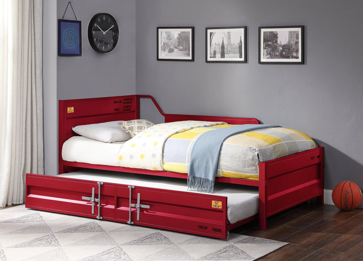 Cargo Daybed W/Trundle (Twin) 39895 Red | Acme | Home Elegance USA