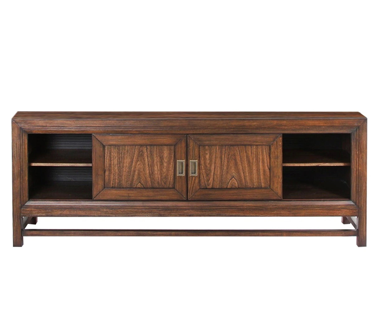 74' TV Stand Console, For TVs up to 85 inches, No Assembly Required, Two-Tone Finish - sold by Home Elegance USA