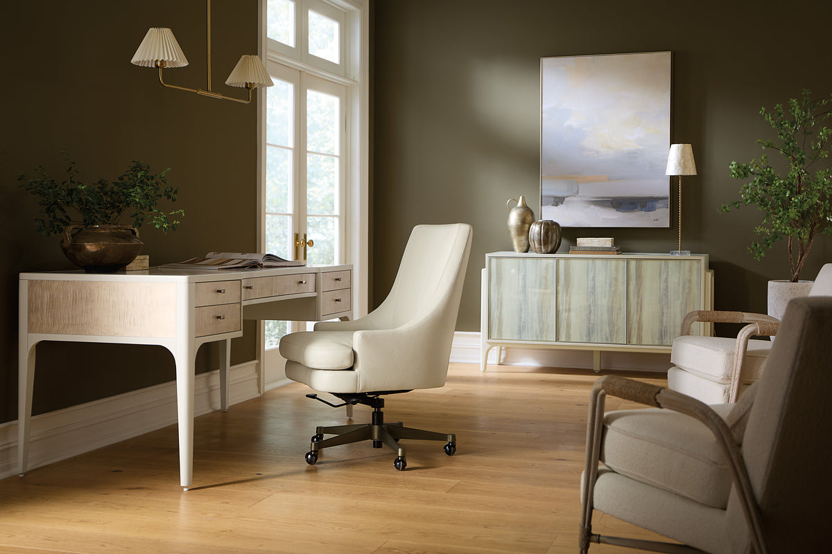 Hera Writing Desk - White / Beige by Hooker Furniture - View 6