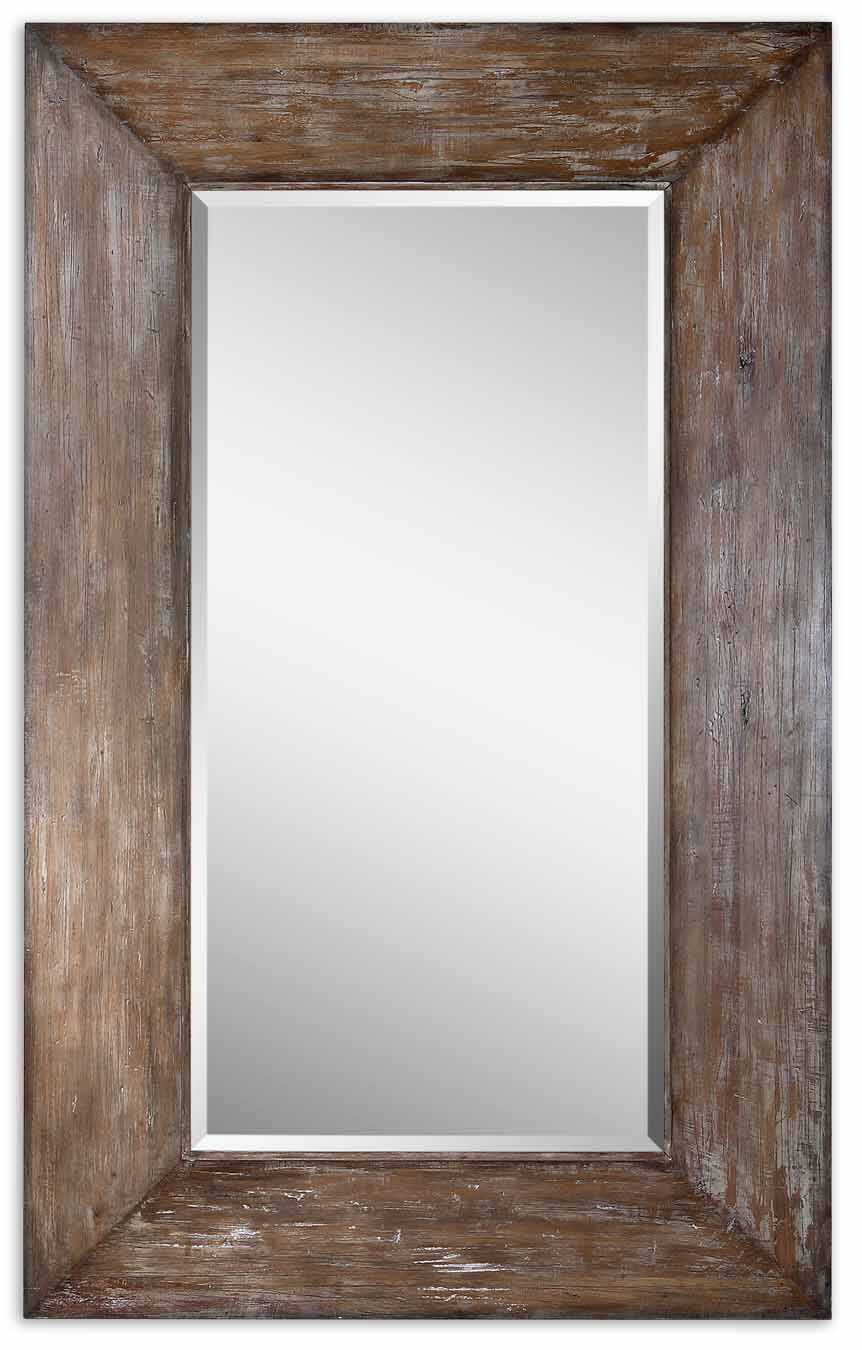 Langford Large Wood Mirror - Dark Brown by Uttermost - View 1