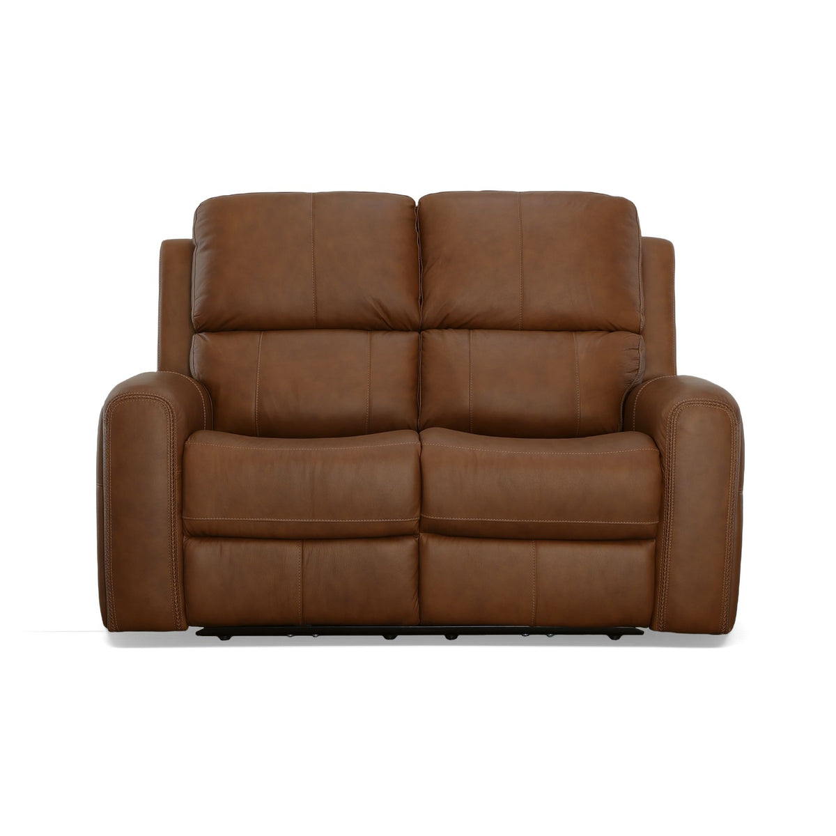 Linden Power Reclining Loveseat With Power Headrests & Lumbar - Caramel | Flexsteel