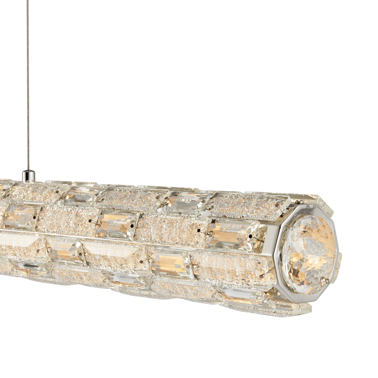 Lámpara de araña de cristal Rustica // Cromo | Finesse