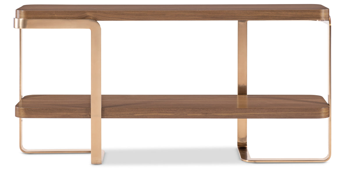 Eleana Console Table Medium Wood / Gold - Dark Brown / Gold by Hooker Furniture - View 3