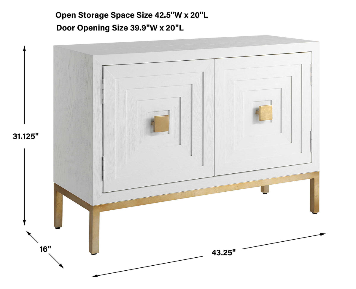 Aiken 2 Door Cabinet - White by Uttermost - View 9