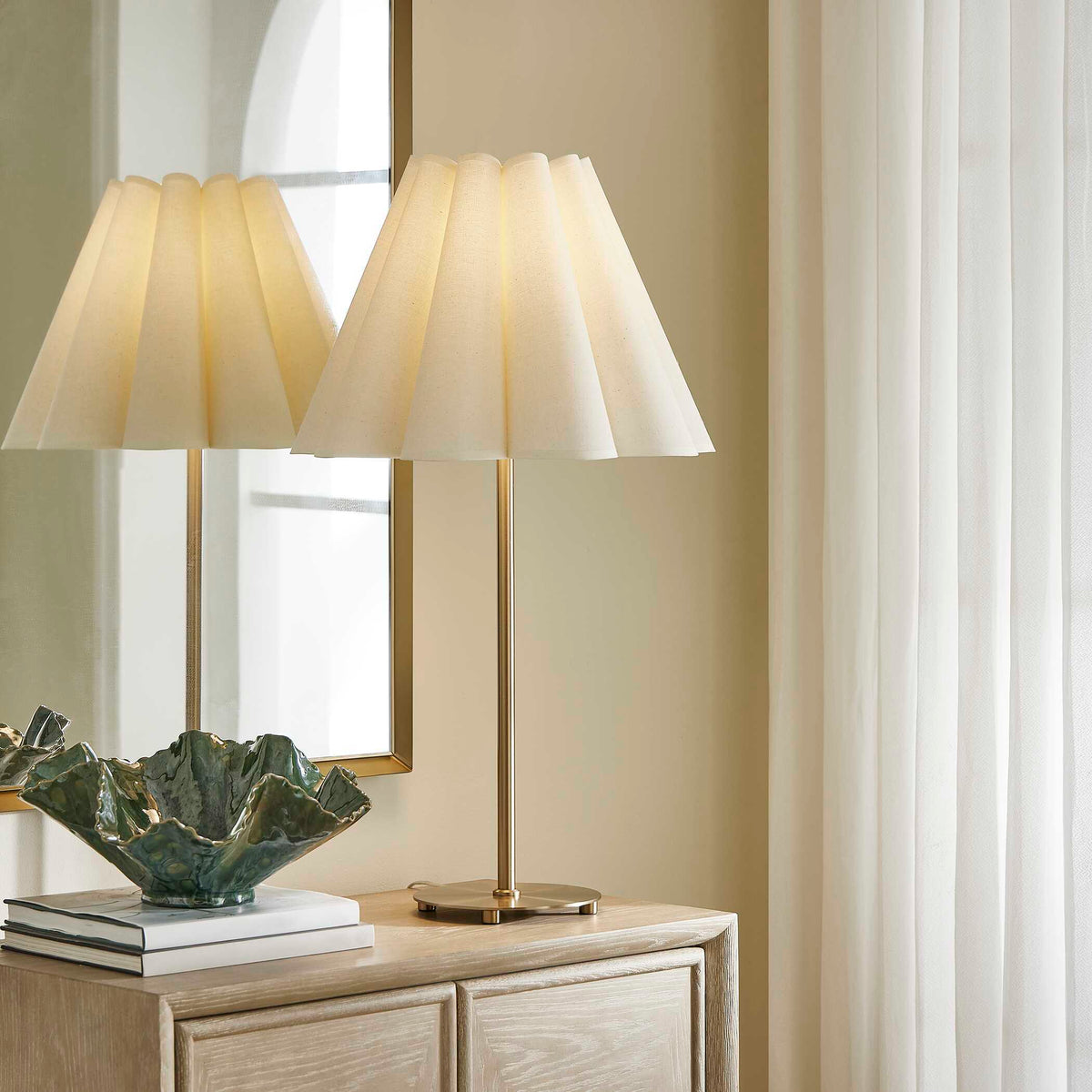 Lilabet Fluted Shade Table Lamp - Gold by Uttermost - View 2