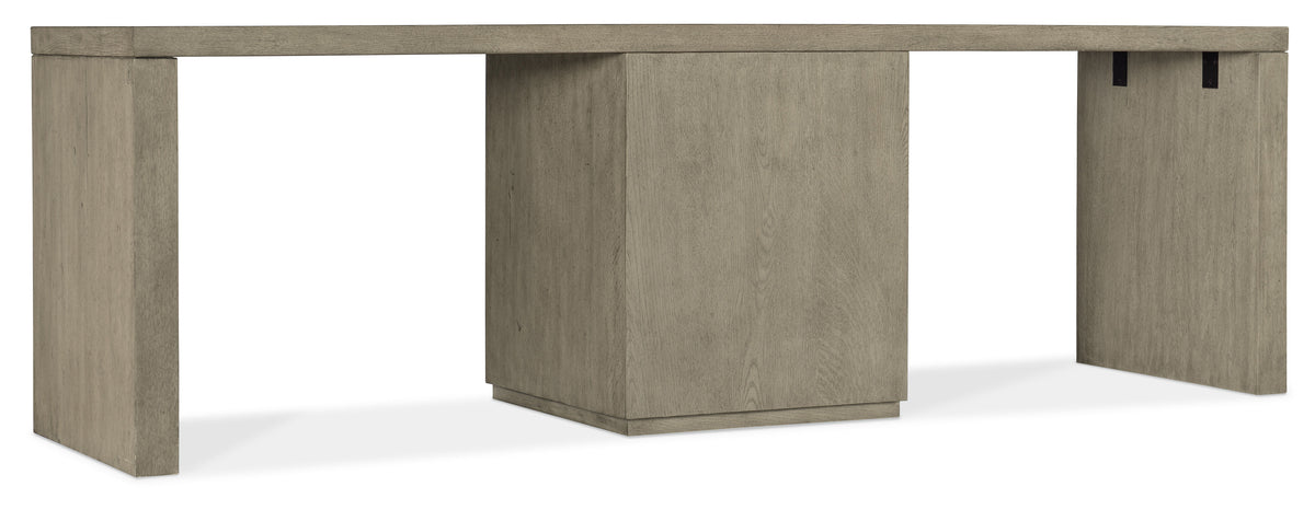 Linville Falls 96" Desk With One Centered File - Gray by Hooker Furniture - View 4