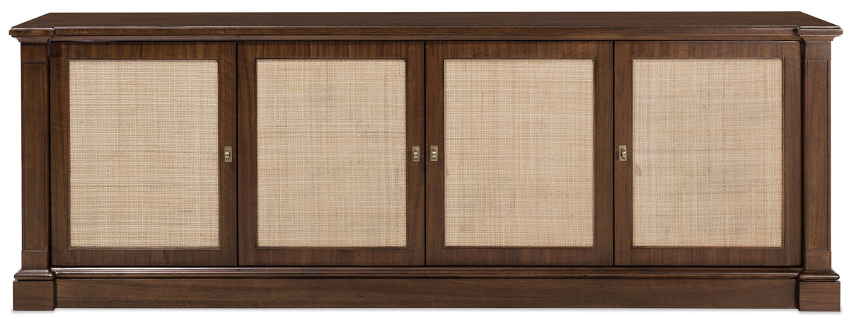 Archives Entertainment Console - Dark Brown / Beige by Hooker Furniture - View 6