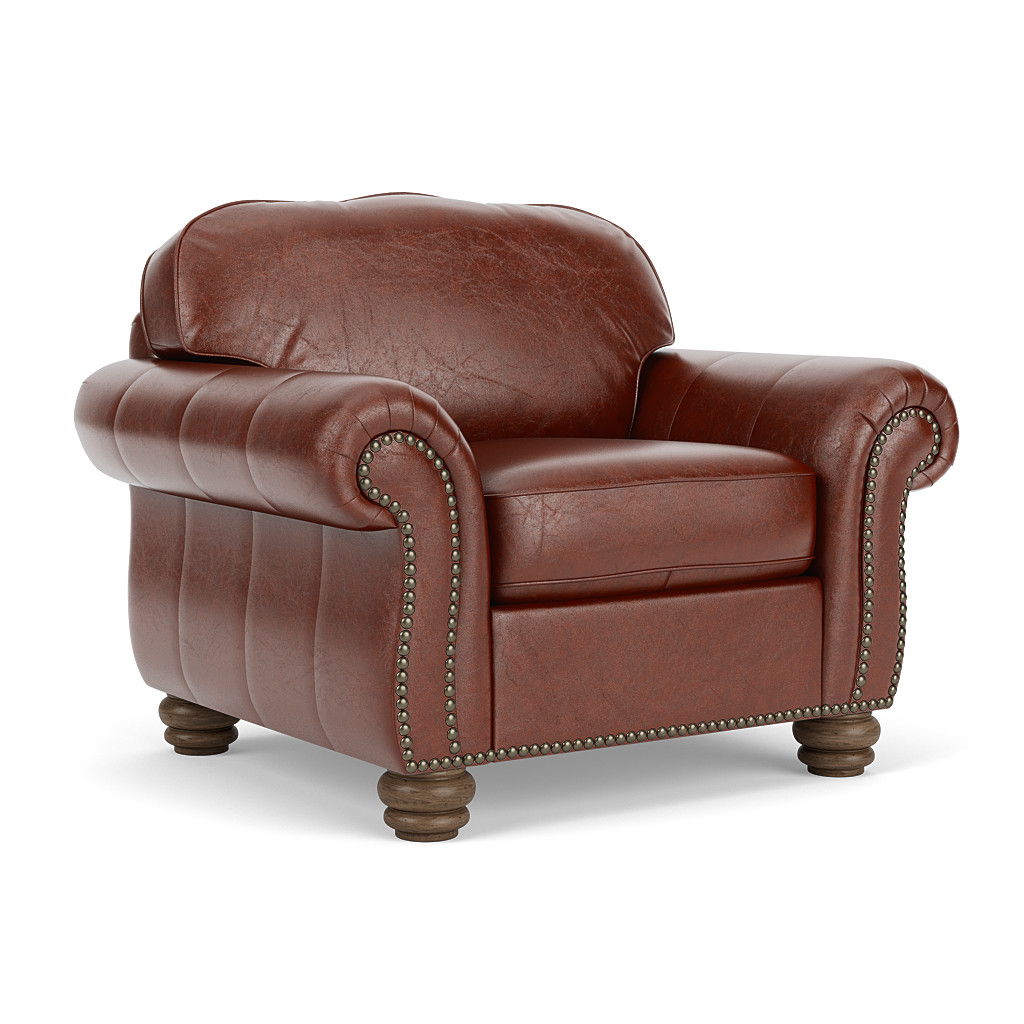 Bexley Leather Chair, Nailhead Trim | Flexsteel
