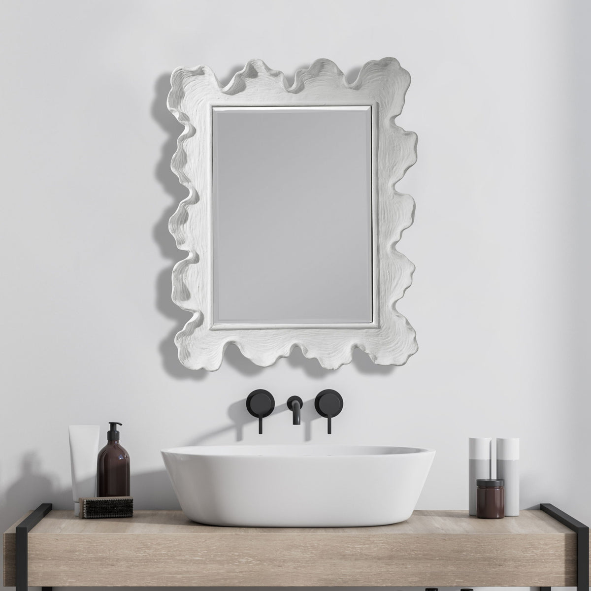 Sea Coral Coastal Mirror - Silver / White by Uttermost - View 8