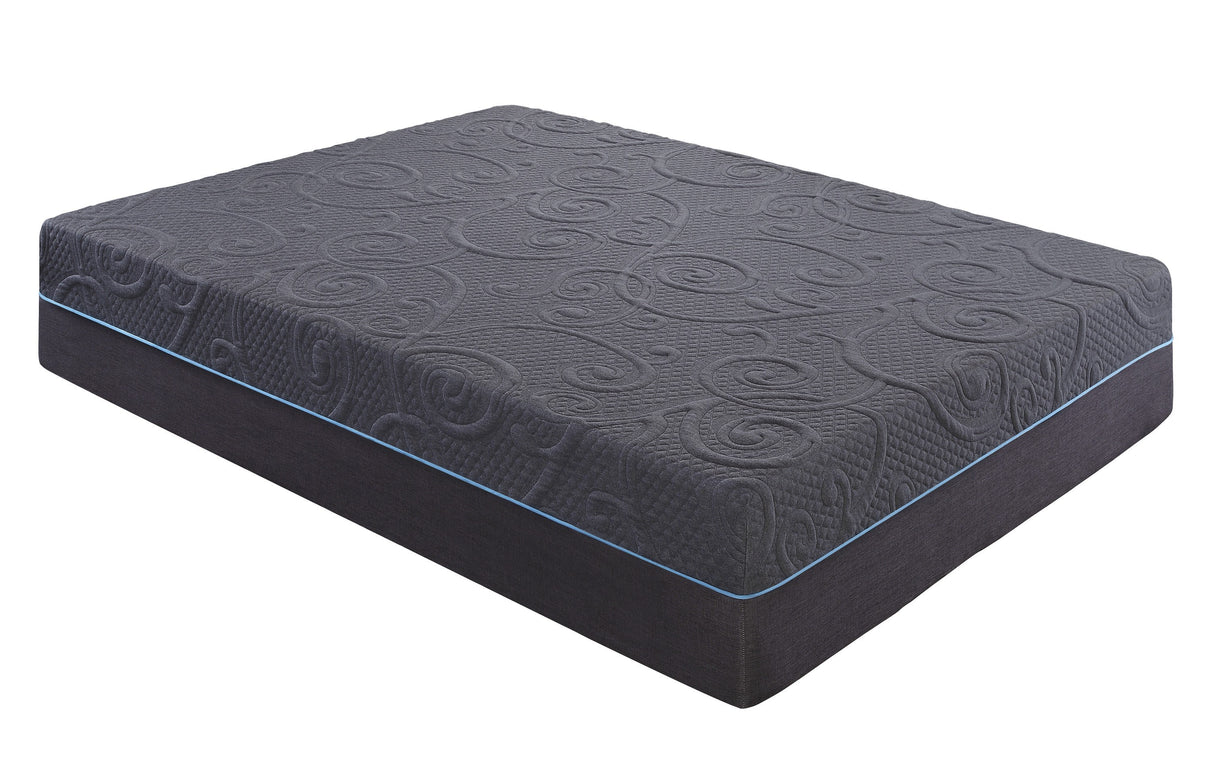 14-inch California King Size Bed Mattress Gel-Infused Memory Foam Hybrid Mattress, Dark Gray, Mattress in a Box, Medium Firm Comfort
