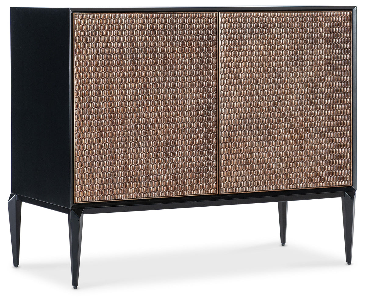 Melange Boucle Accent Chest - Black / Dark Brown by Hooker Furniture - View 1