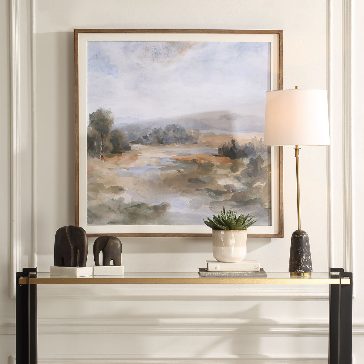 River Afternoon Landscape Print - Light Brown by Uttermost - View 2