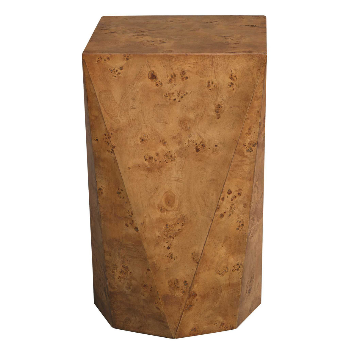 Hughes Geometric Accent Table - Dark Brown by Uttermost - View 4