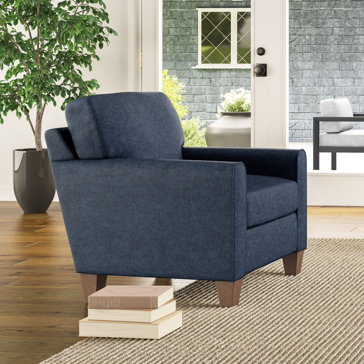 Moxy Fabric Chair, Rounded Mailbox Arms | Flexsteel