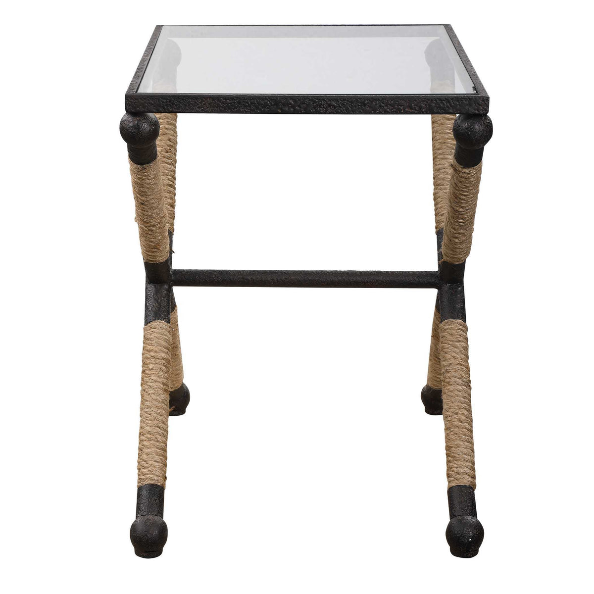 Braddock Coastal Accent Table - Black / Beige by Uttermost - View 4