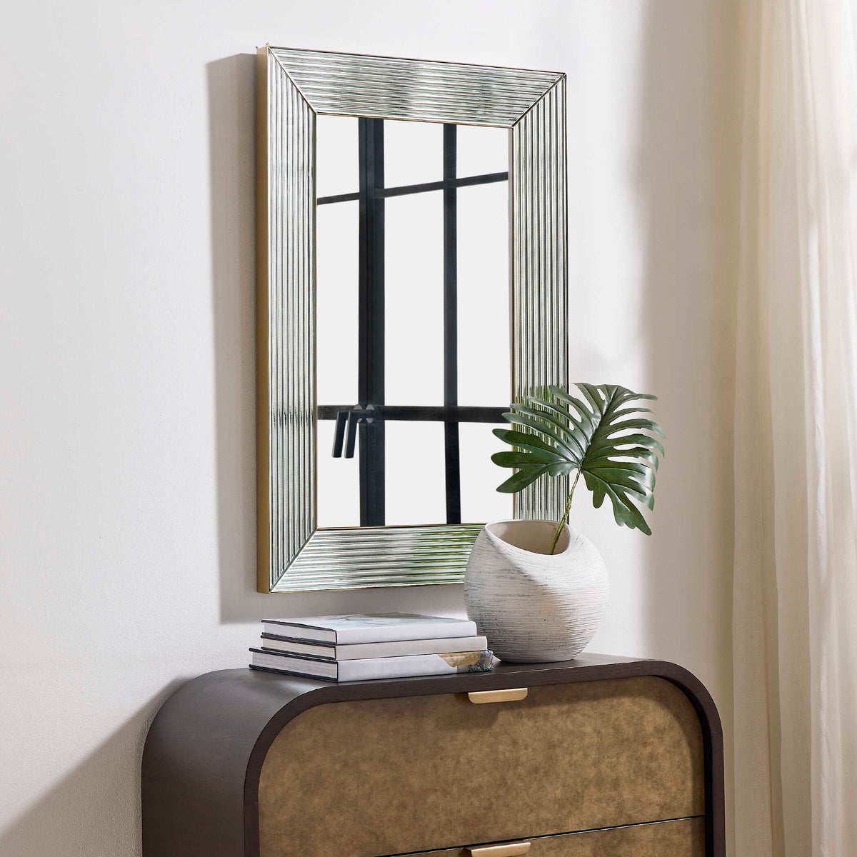 Illuminate Mirror Antique Brass - Gold by Uttermost - View 3