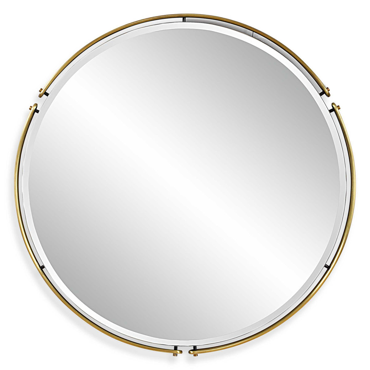 Wesley Round Mirror - Gold by Uttermost - View 1