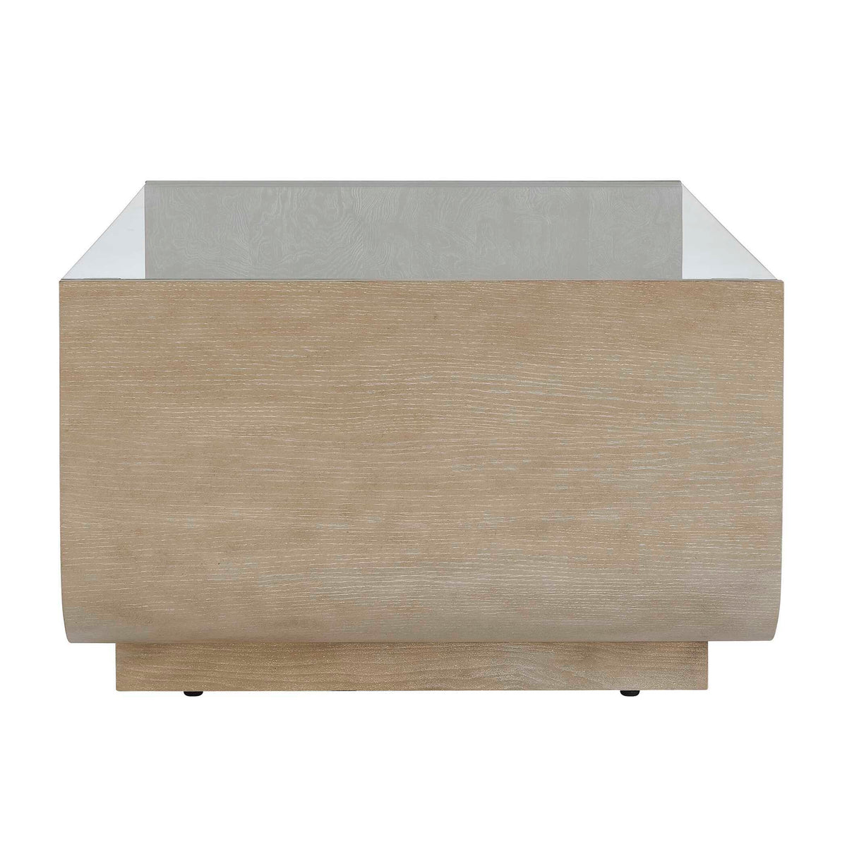 Maeva Modern Glass Coffee Table Woodtone - Gray by Uttermost - View 6