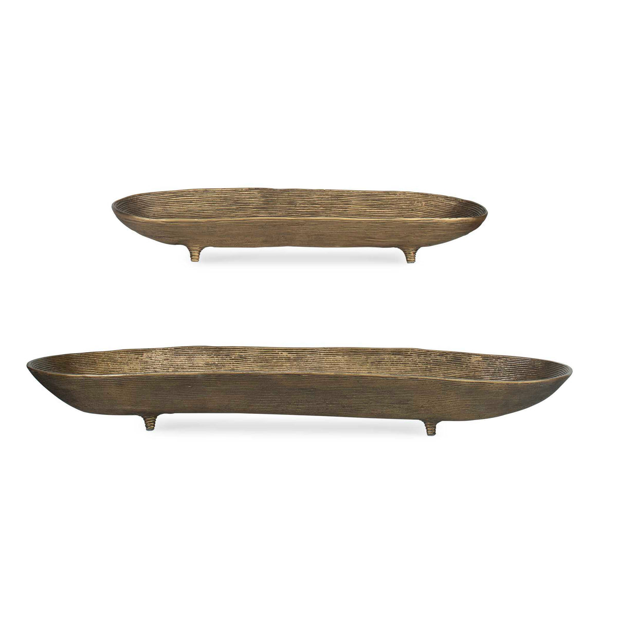 Stratum Oval Bowls (Set of 2) Brass - Bronze by Uttermost - View 1
