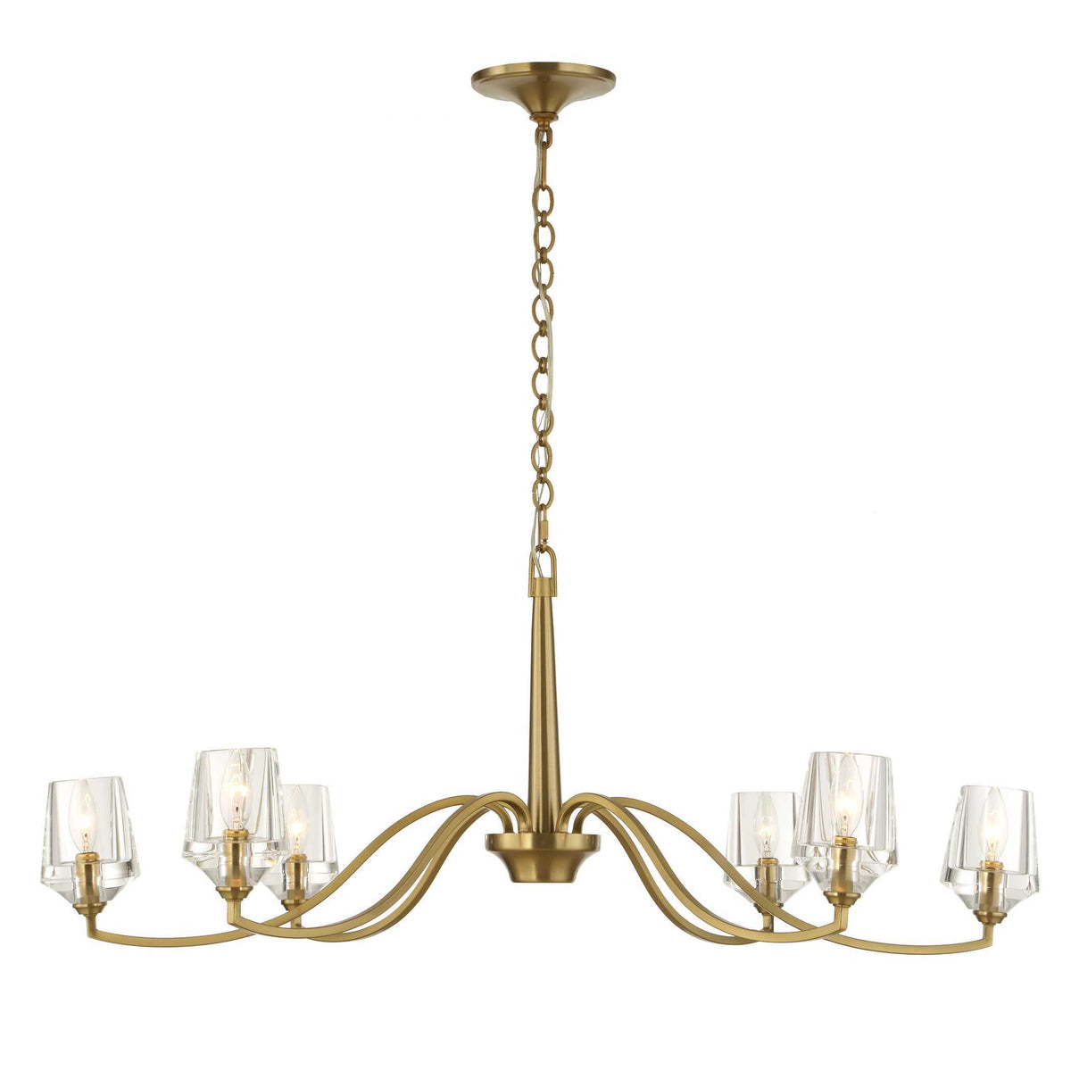 Barcelona 6 Light Brass Chandelier - Gold by Uttermost - View 11