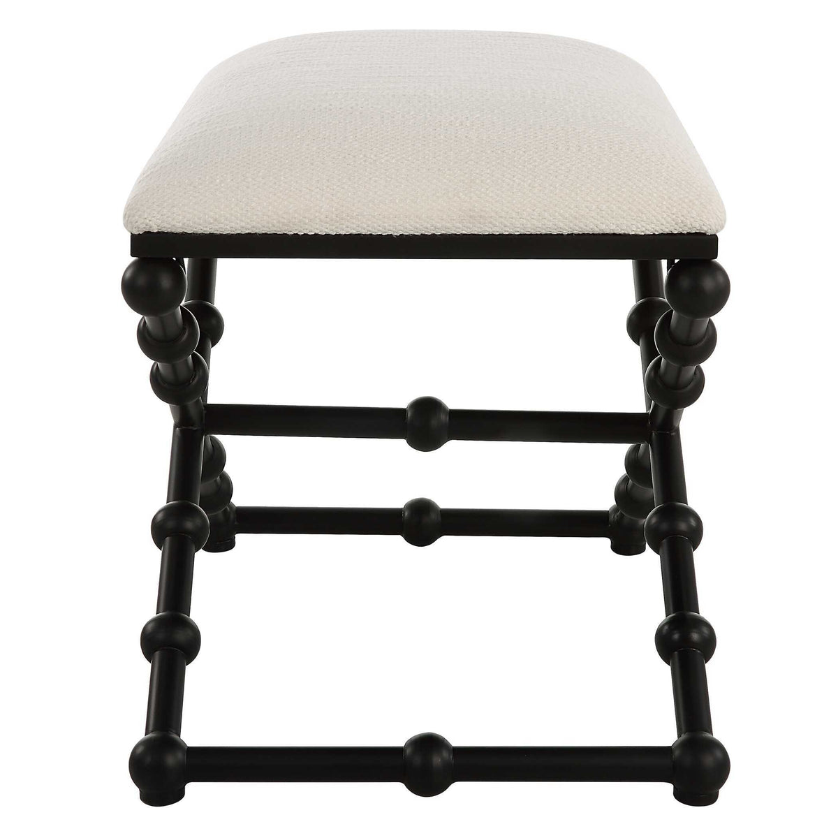 Iron Drops Small Bench - White / Black by Uttermost - View 5