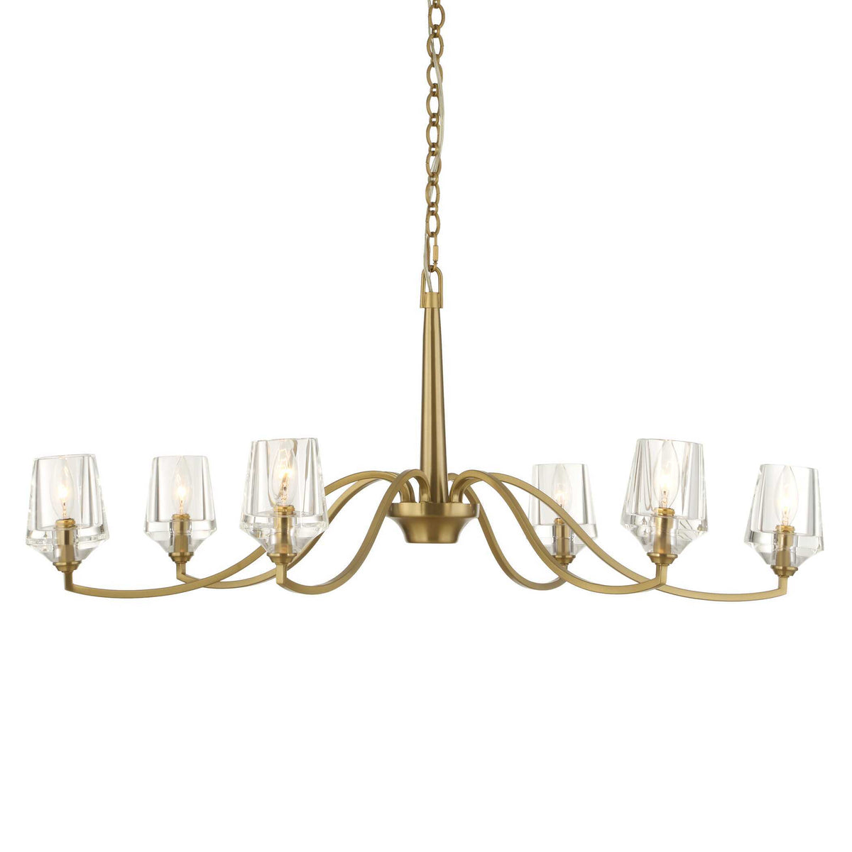 Barcelona 6 Light Brass Chandelier - Gold by Uttermost - View 5