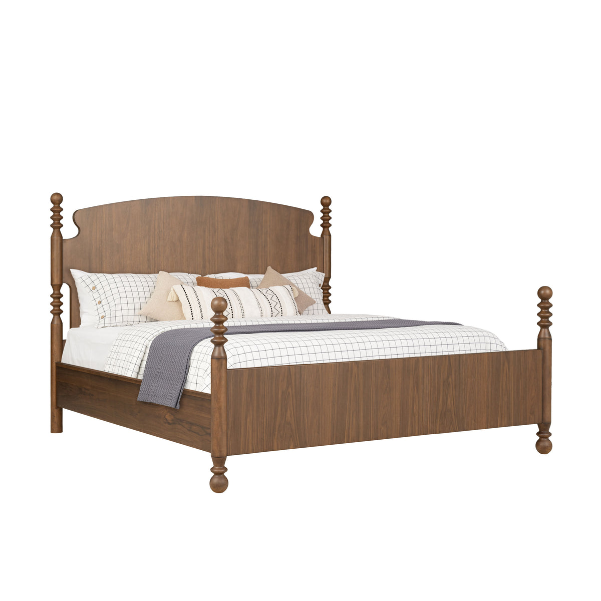 Azalea King Panel Bed - Walnut | Flexsteel