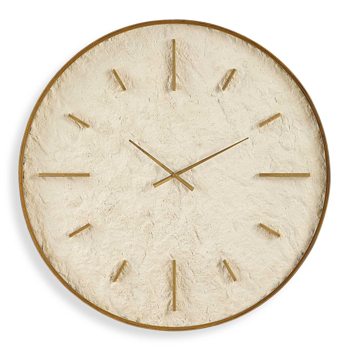 Stone Serenity Wall Clock - Light Brown by Uttermost - View 1