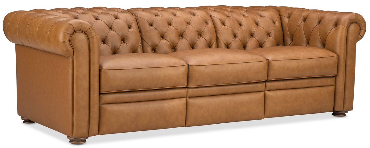 Glover Power Reclining Sofa With Power Headrest - Light Brown by Hooker Furniture - View 2
