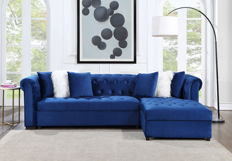Alessandria - Sectional - Navy | Home Elegance USA