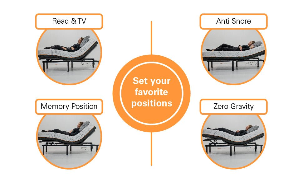 Realcozy Quick Assembly Flex Head King Size Adjustable Bed Frame - Home Elegance USA