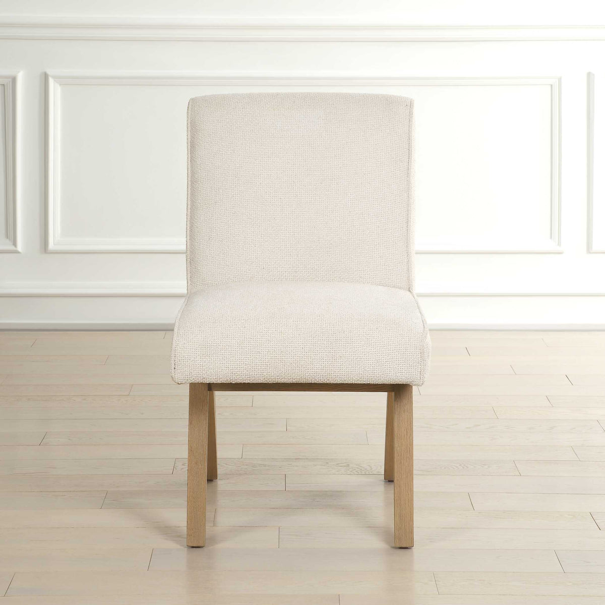 Blakely Armless Dining Chair - White / Light Brown by Uttermost - View 2