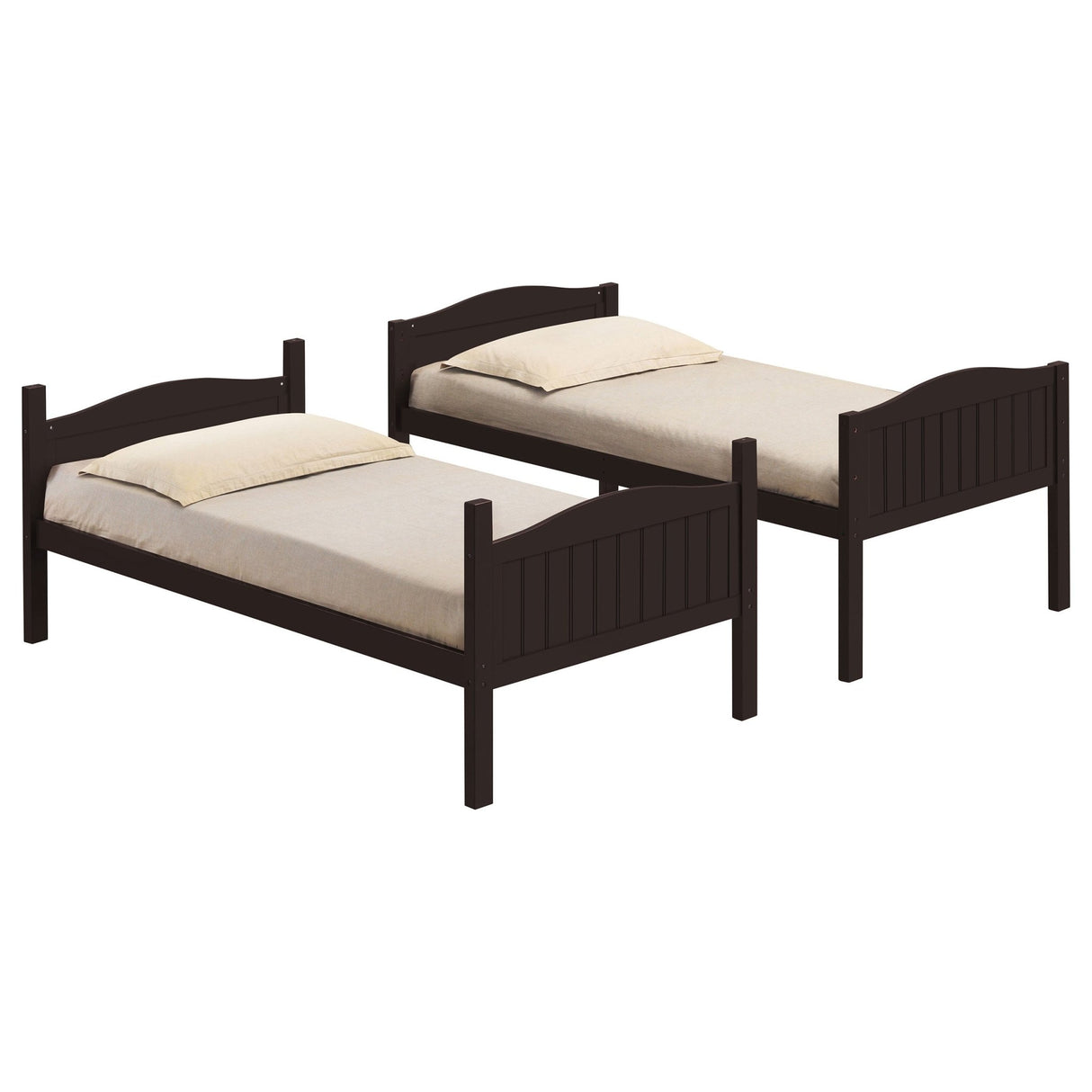 Arlo Twin Over Twin Bunk Bed with Ladder Espresso | Coaster | Home Elegance USA
