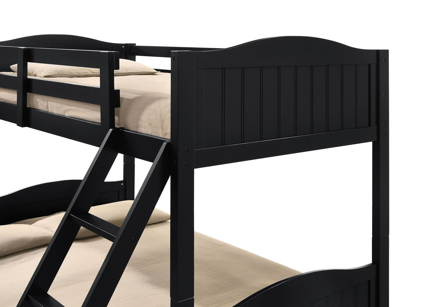 Arlo Twin Over Full Bunk Bed with Ladder Black | Coaster | Home Elegance USA