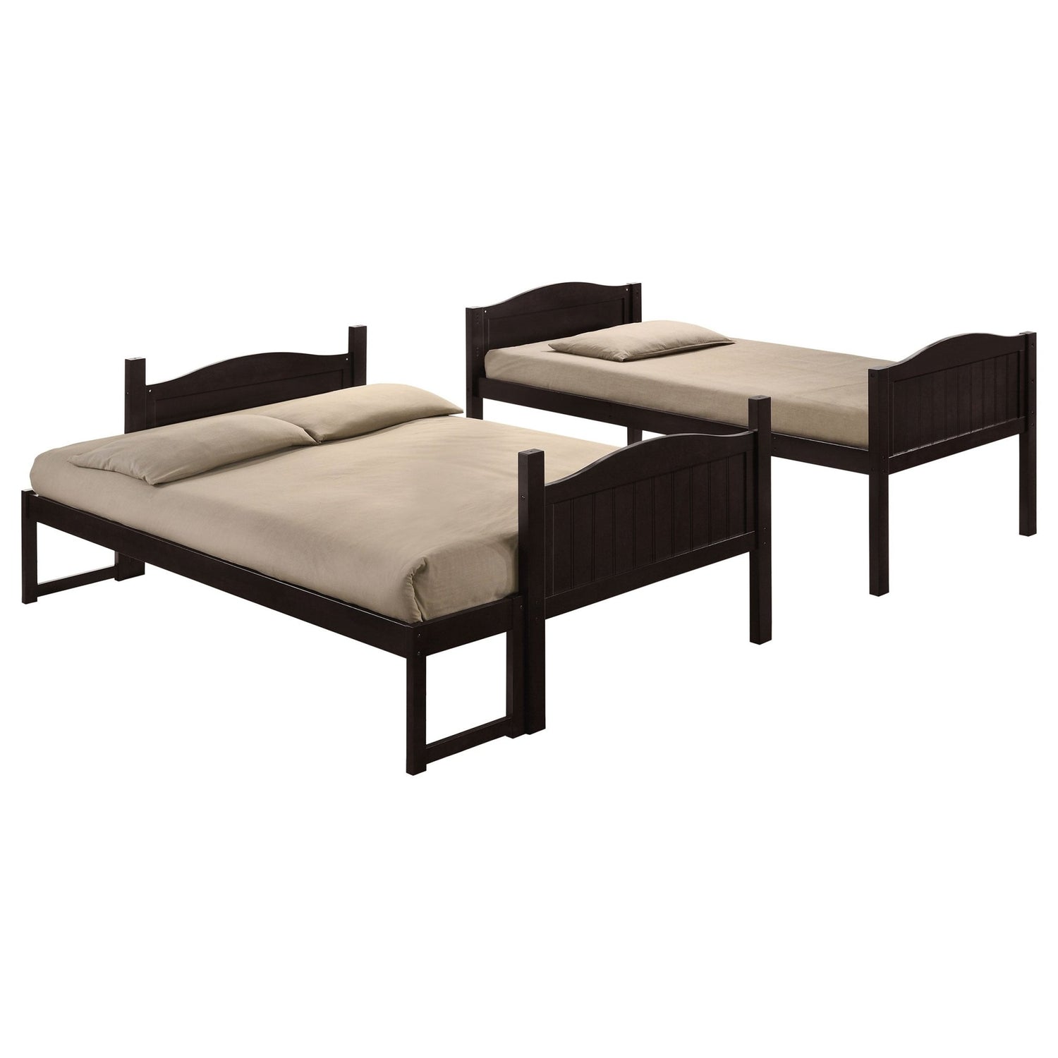 Arlo Twin Over Full Bunk Bed with Ladder Espresso | Coaster | Home Elegance USA