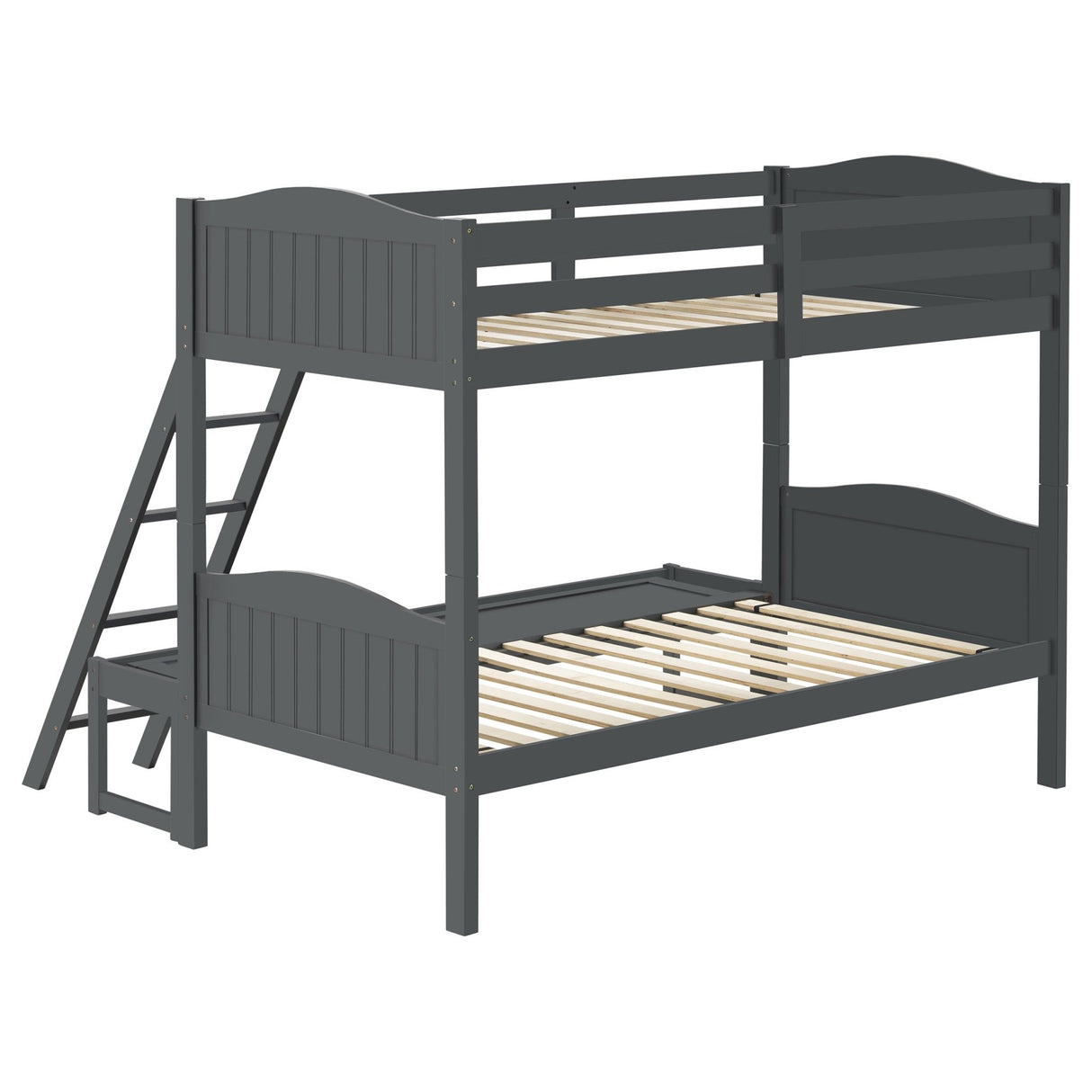 Arlo Twin Over Full Bunk Bed with Ladder Grey | Coaster | Home Elegance USA