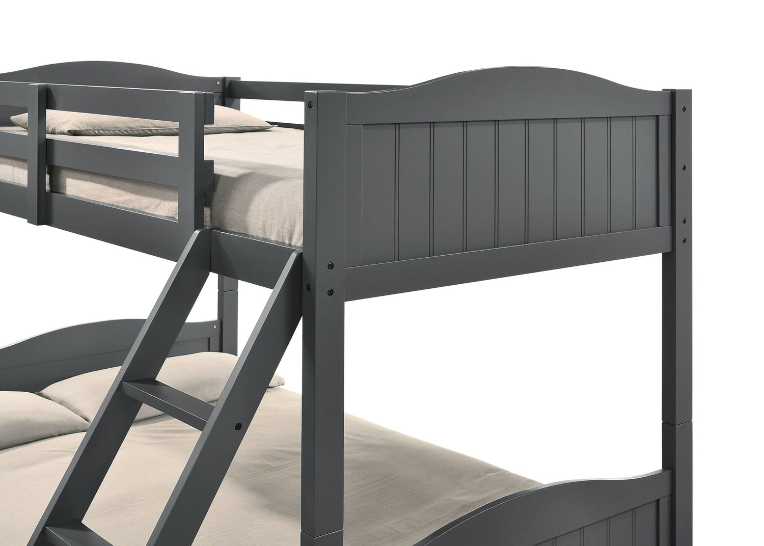 Arlo Twin Over Full Bunk Bed with Ladder Grey | Coaster | Home Elegance USA