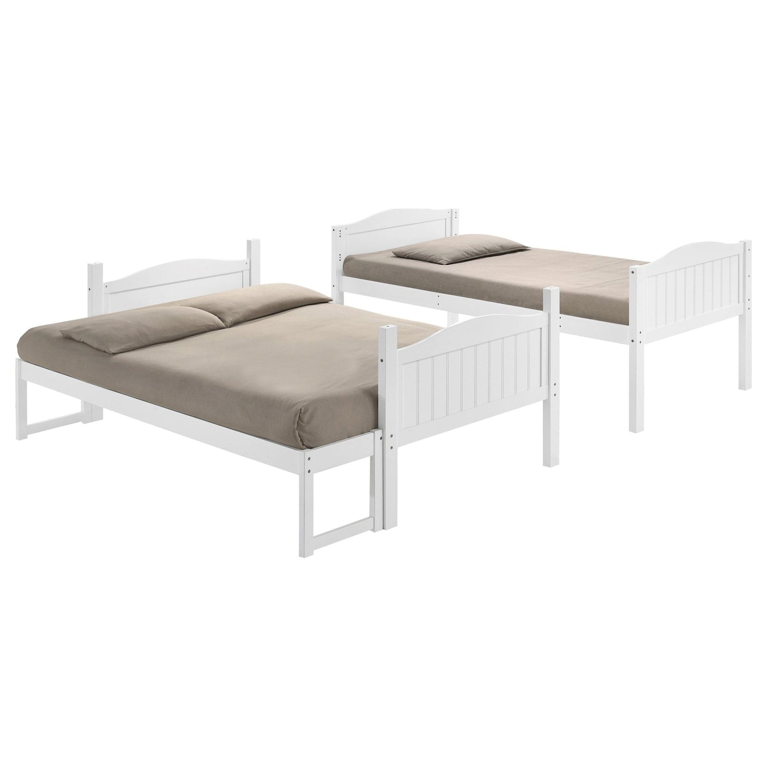 Arlo Twin Over Full Bunk Bed with Ladder White | Coaster | Home Elegance USA