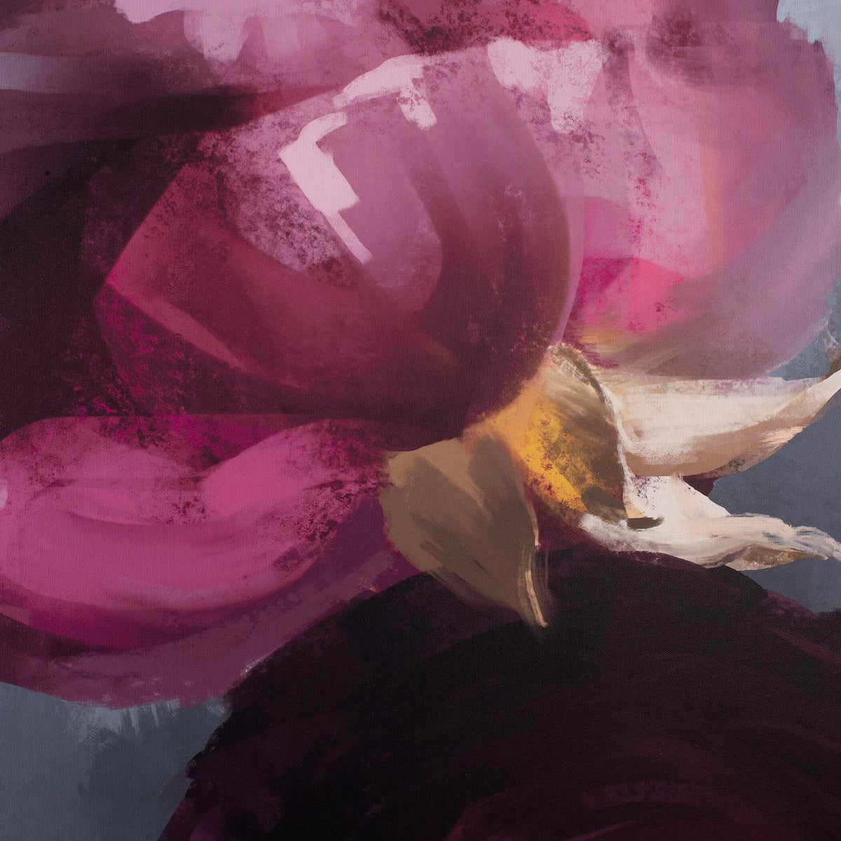 Plum Ranculus Framed Floral Art Black / Gold / Gray / Green / Pink / Purple / Red / White / Yellow - Purple / Gray by Uttermost - View 4