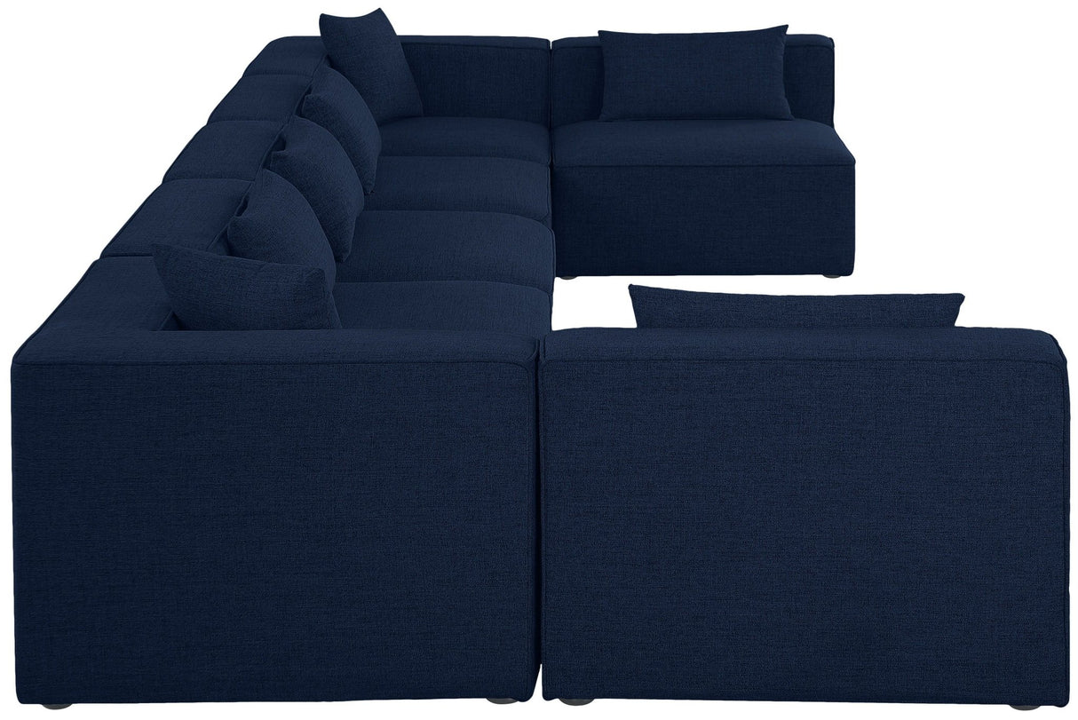 Cube - Modular Sectional 7 Piece - Navy | Home Elegance USA
