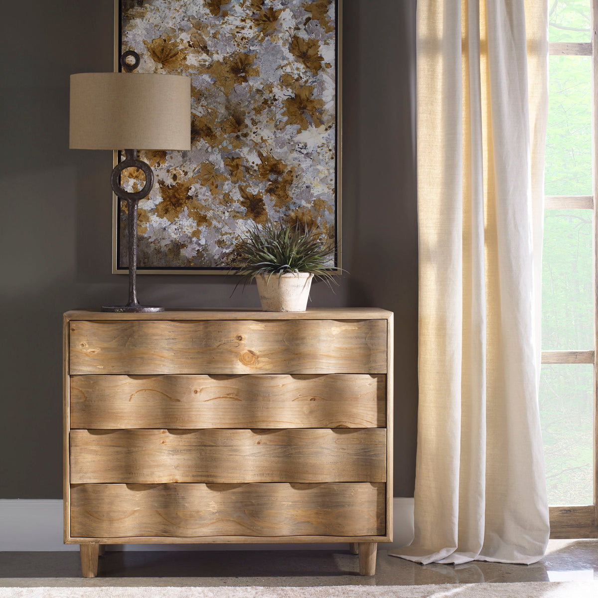Crawford Light Oak Accent Chest - Light Brown by Uttermost - View 2