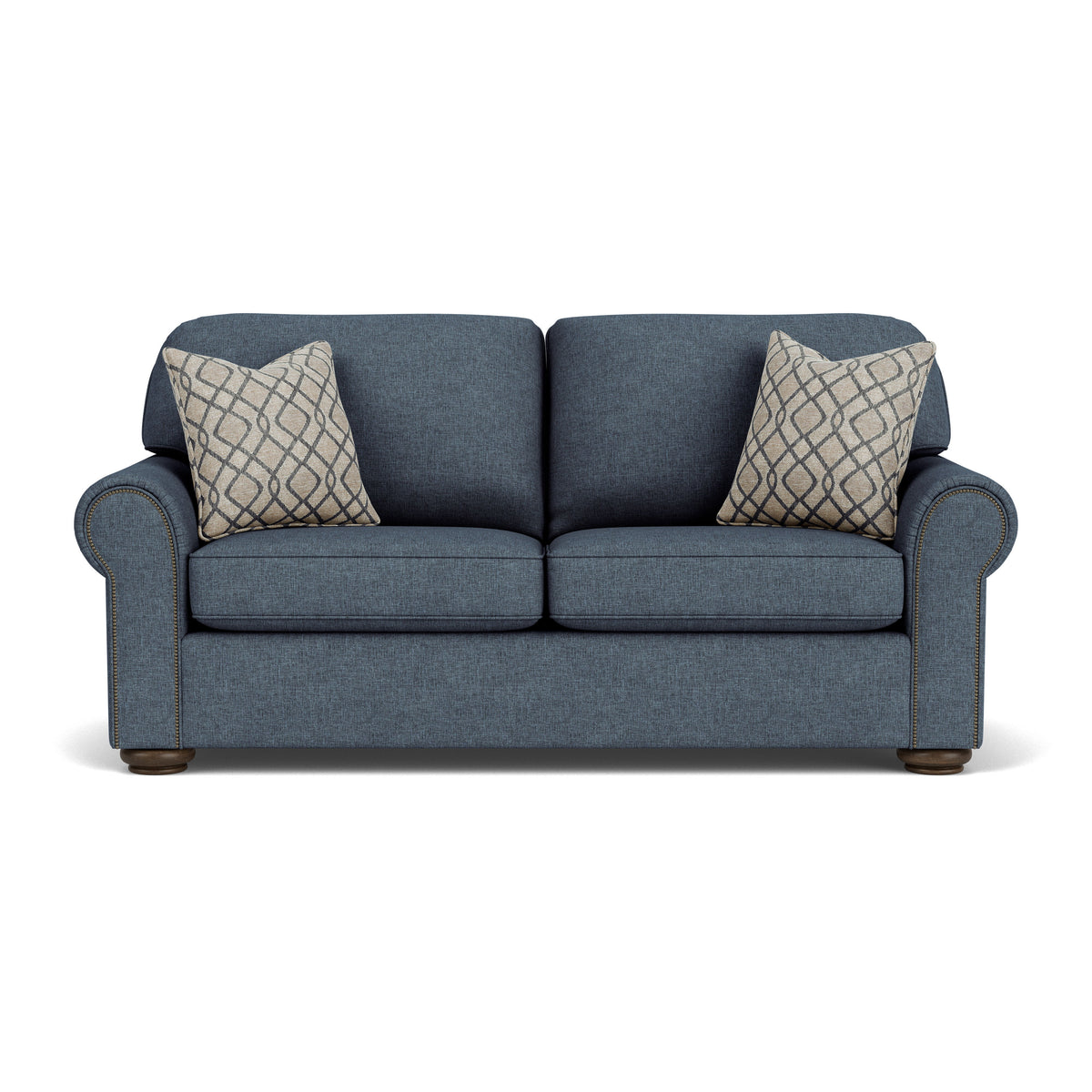 Preston Fabric Stationary Full Sleeper With Nailhead Trim | Flexsteel