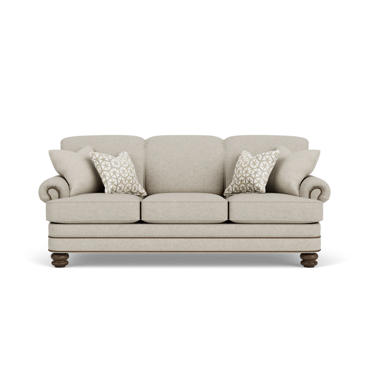 Bay Bridge Fabric Sofa, Nailhead Trim | Flexsteel