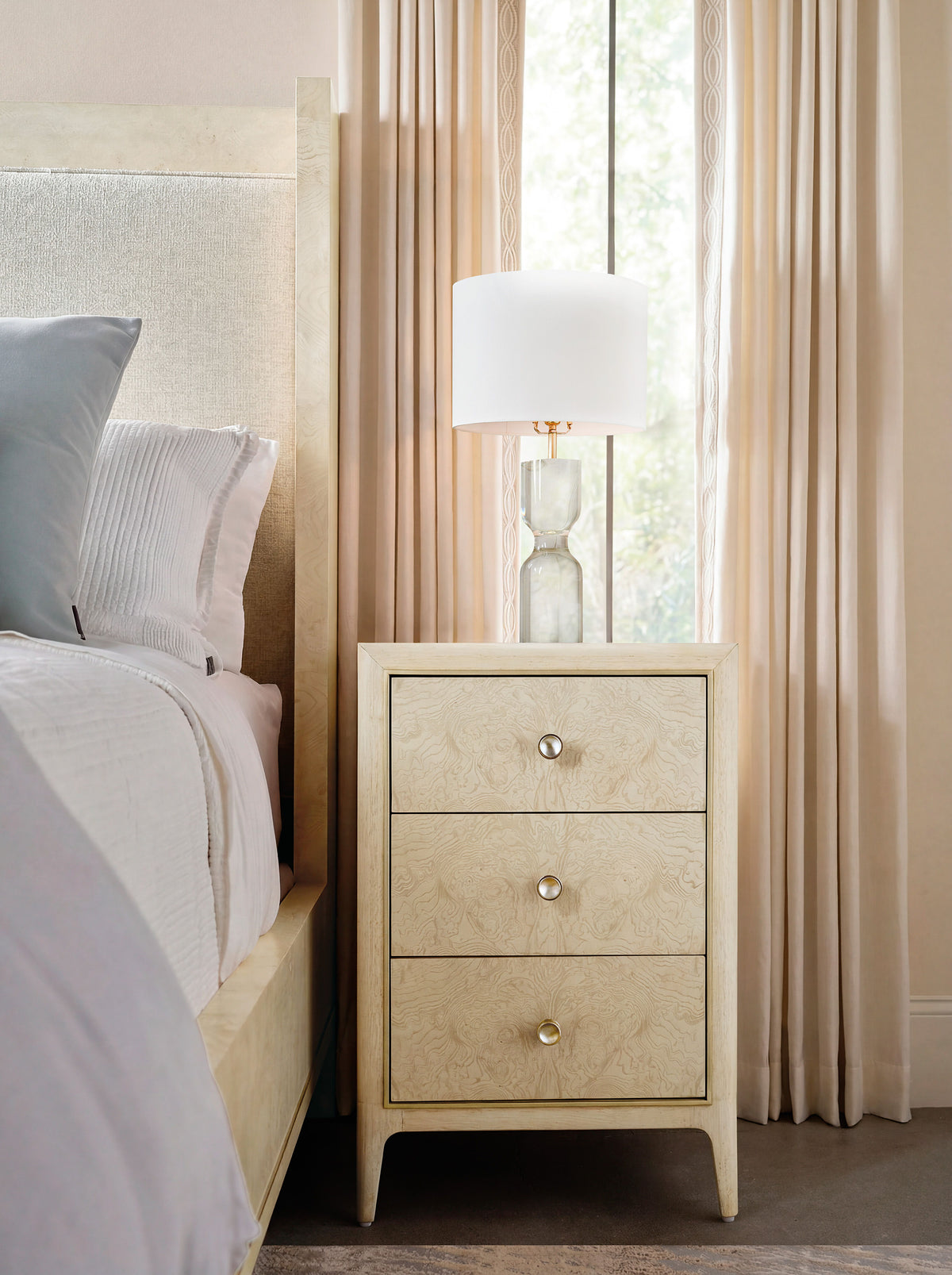 Archives Small Nightstand Alabaster - Beige by Hooker Furniture - View 4