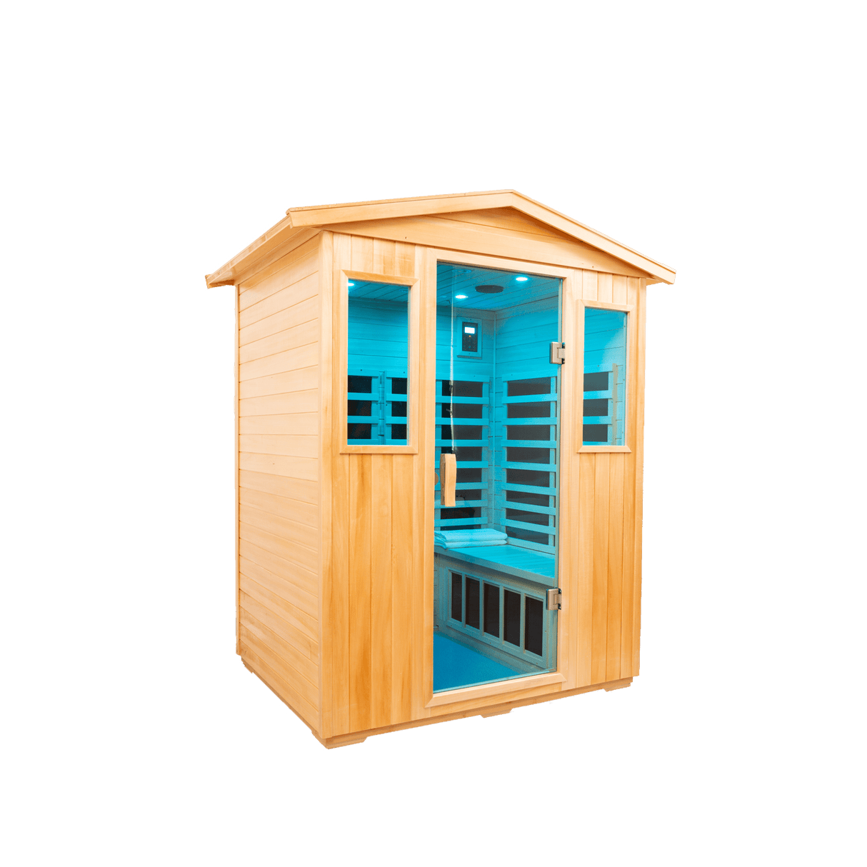 Four person Basswood Far-infrared outdoor sauna room - Home Elegance USA