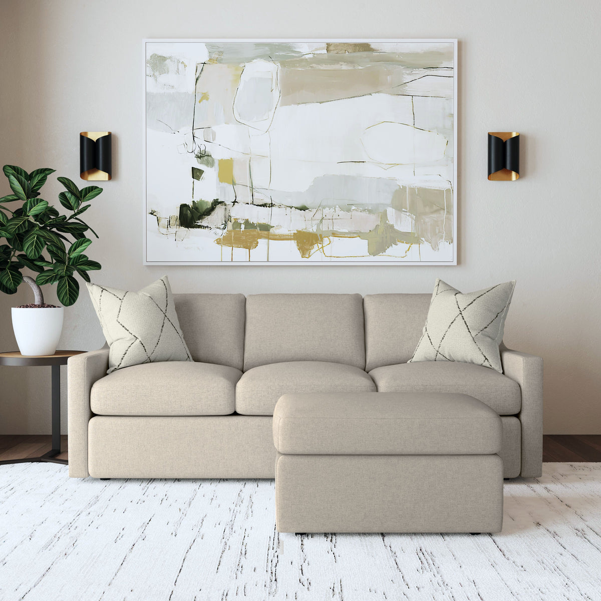 Sky Fabric Upholstered Sofa | Flexsteel